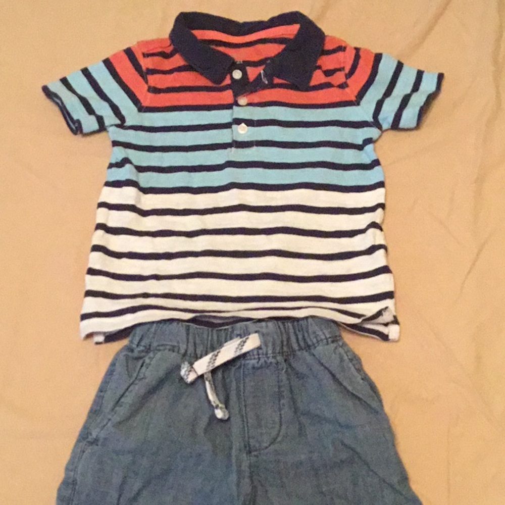 2t Carter’s boys short and polo shirt